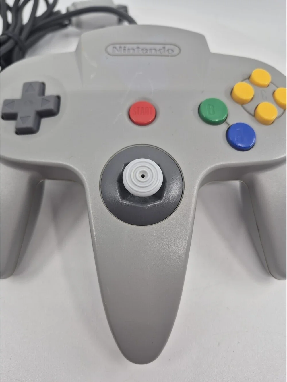 Nintendo 64 Controller N64 Wired OEM Authentic Joystick NUS-005 Gray - TESTED!